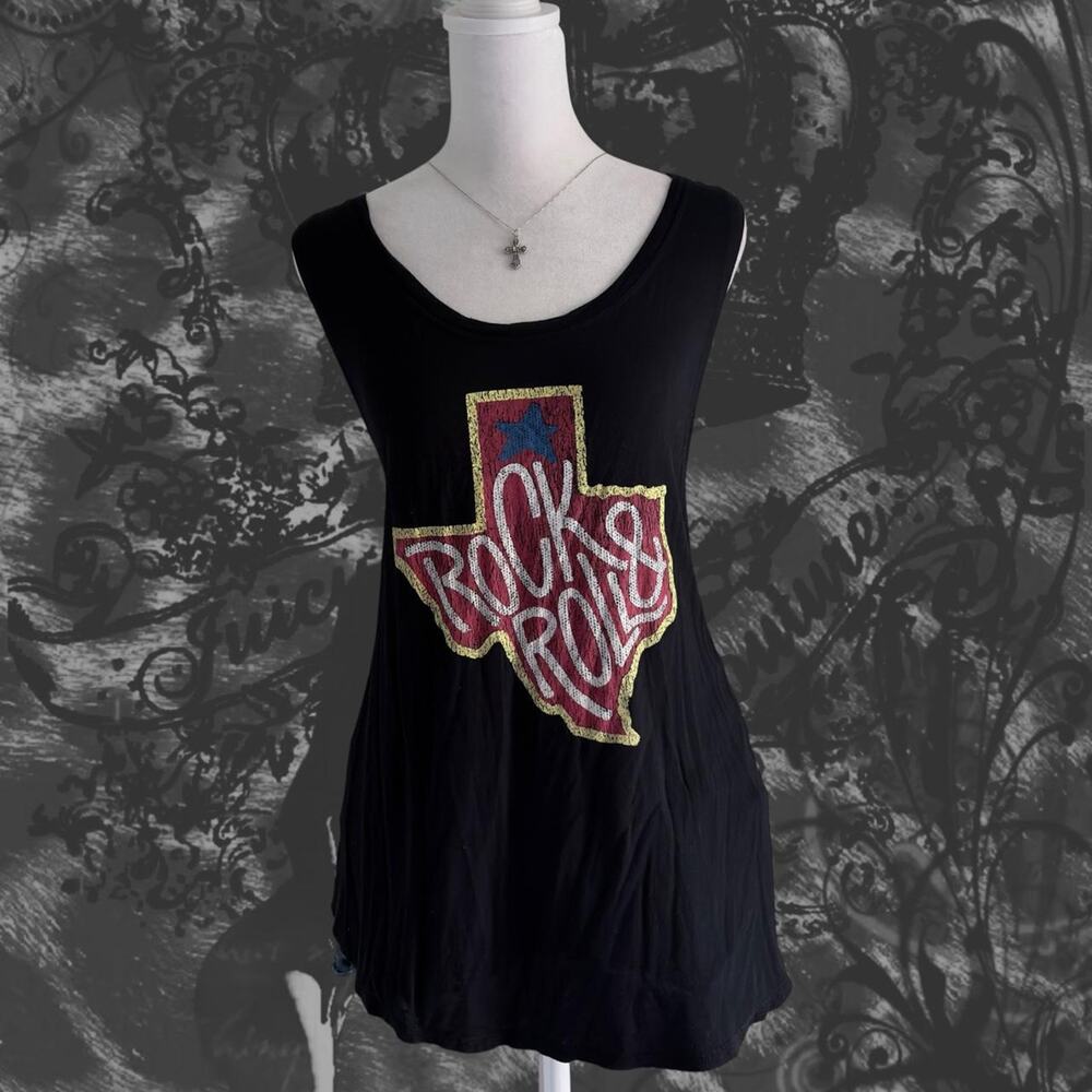 ROCK & ROLL COWGIRL sleeveless texas western country core rock tank top